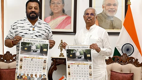 Savarkar's picture in Lok Bhavan calendar