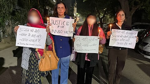 Unnao rape survivor protest