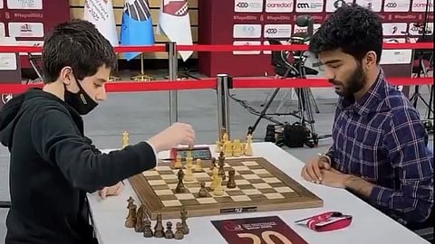 D Gukesh loses blitz game