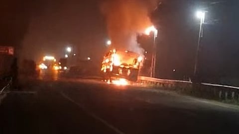 Bus fire