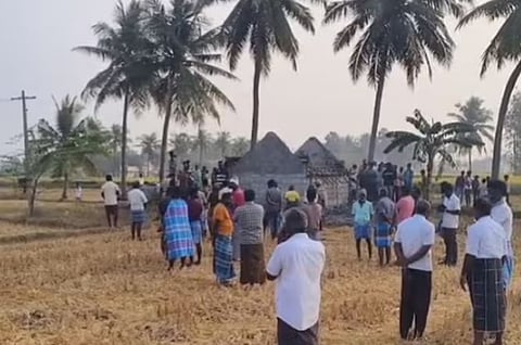 couple burnt alive in thiruvallur district