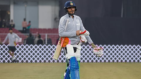 Shubman Gill in training