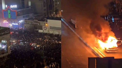 Iran protests erupts Internet shut as protesters set buildings ablaze