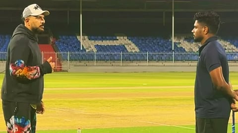 Sanju Samson training session with Yuvraj Singh