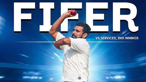 Mohammed Shami Picks Five Wickets Ranji Trophy