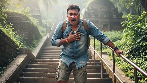 Feeling breathless after climbing stairs