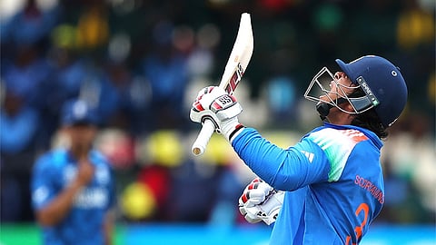 Vaibhav Sooryavanshi century celebration