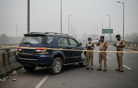 Abandoned SUV Found With Three Bodies Inside On Peeragarhi Flyover,