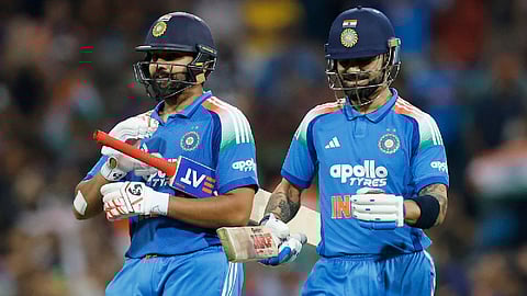 Virat Kohli, Rohit Sharma in match