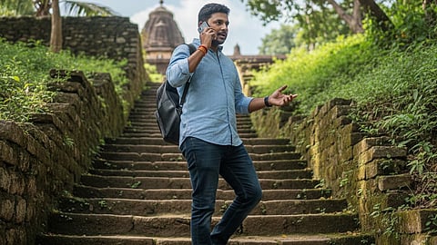 mobile use while using stairs