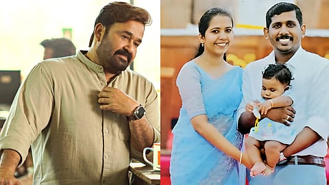 Mohanlal, Alin Sherin Abraham and parents