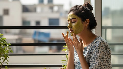 Green tea facepack