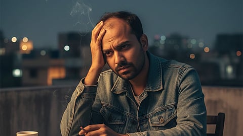 Smoking and bald head, hair fall