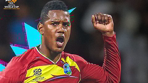 Akeal Hosein wicket celebration