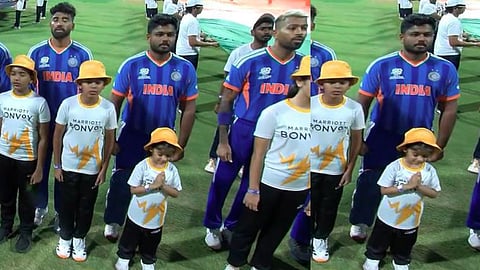 A photo of a young girl praying for cricketer Sanju Samson has gone viral online