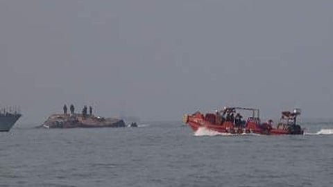 Fishing boat collides with ship in Kollam
