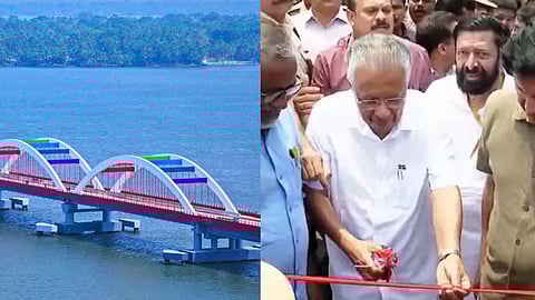 perumbalam bridge inaugurated by chief minister pinarayi vijayan