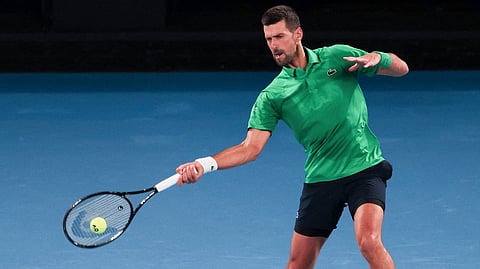 Novak Djokovic in playing