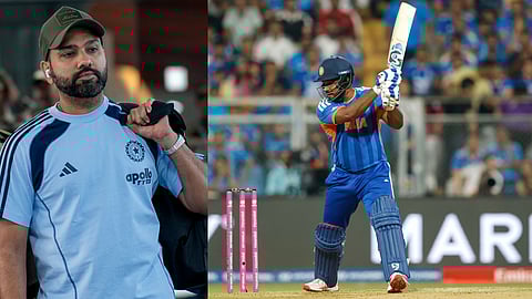 Rohit Sharma, Sanju Samson batting