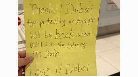 Little girl saying “Thank you Dubai, love you” in a heart-warming airport moment