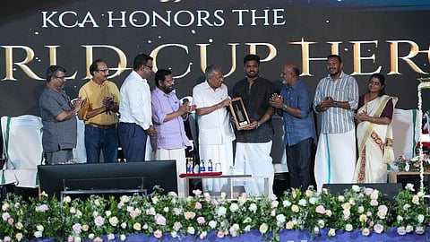 KCA honours Sanju Samson, a member of the World Cup-winning Indian team