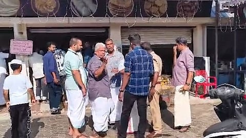 Crowded at the Pathiri manufacturing unit in Kayamkulam