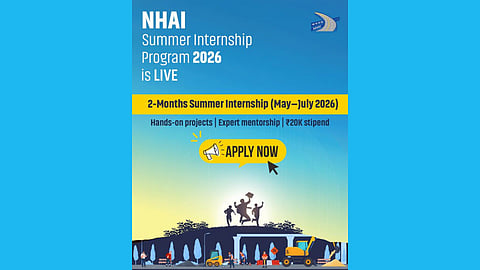 NHAI Summer Internship 2026 students applying online for Rs20000 stipend program before April 15