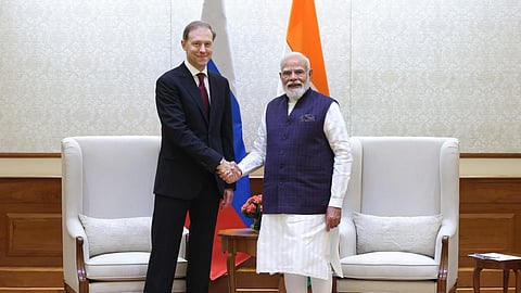 PM Narendra Modi Ji met Russia’s First Deputy PM Denis Manturov