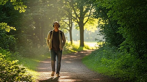 Walking through nature