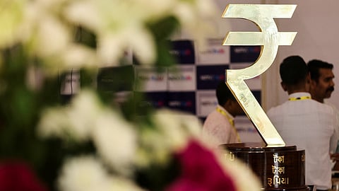 Rupee weakens by 56 paise