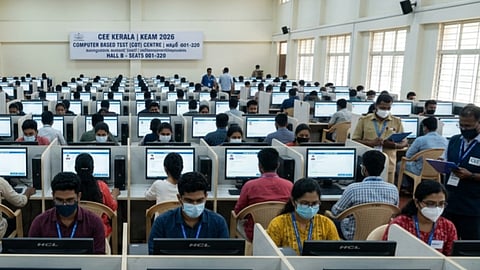 KEAM 2026 exam candidates carrying ID proof and admit card at exam centre