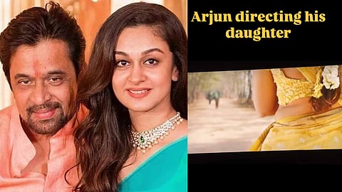 Arjun Sarja and Aishwarya Arjun