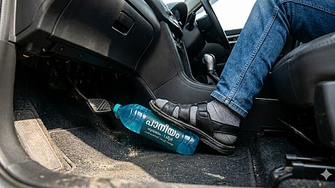 water bottles can cause car accidents