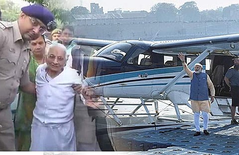 സീപ്ലെയിനില് വന്ന മോദി അമ്മയ്ക്ക് ഒരു വീല്ചെയര് പോലും വാങ്ങിക്കൊടുക്കാത്തത് എന്തേ? : സഞ്ജീവ് ഭട്ട്