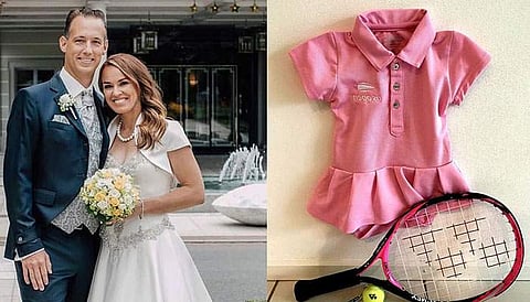 കുഞ്ഞുടുപ്പും കുഞ്ഞ് ടെന്നീസ് റാക്കറ്റും പന്തും; കണ്മണിയെ കാത്ത് മാര്ട്ടിന ഹിംഗിസ്