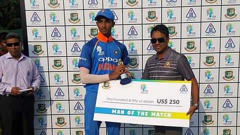 ഫുട്ബോളിൽ മാത്രമല്ല പെരുമ ക്രിക്കറ്റിലും; മലപ്പുറം സ്വദേശി ദേവ്ദത്തിന്റെ സെഞ്ച്വറിക്കരുത്തിൽ കൂറ്റൻ ജയവുമായി ഇന്ത്യ