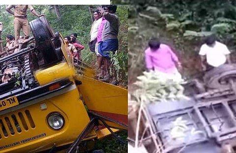 സ്കൂള്ബസ് തലകീഴായി കനാലിലേക്ക് മറിഞ്ഞു; ഡ്രൈവര്ക്ക് ഗുരുതര പരിക്ക്, കുട്ടികളെ രക്ഷപെടുത്തി