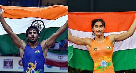 ഖേല്രത്നയില്ല; ബജ്രംഗിനും വിനേഷിനും പത്മശ്രീ ശുപാര്ശ