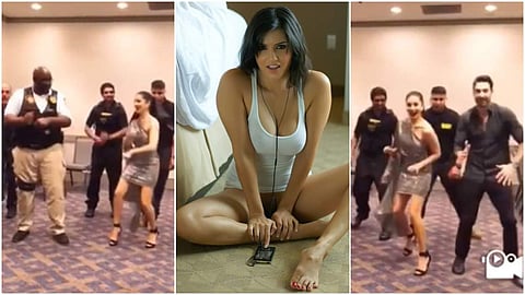 സെക്യൂരിറ്റി ഗാര്ഡുകള്ക്കൊപ്പം എല്ലാം മറന്ന് സണ്ണി ലിയോണി ആടിപ്പാടി; നൃത്തം വൈറല്