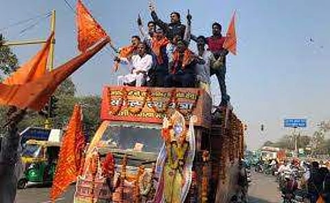 രാമക്ഷേത്ര നിര്മ്മാണം: ഡല്ഹിയില് റാലിക്കെത്തിയത് 100 പേര് മാത്രം