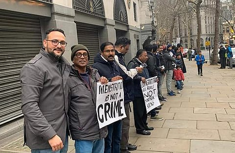 വനിതാ മതിലിന് ഐക്യദാര്ഢ്യം; ലണ്ടനില് മനുഷ്യമതില് (വിഡിയോ)