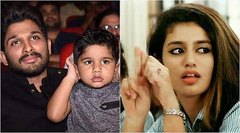 മകനെ വീഴ്ത്തി അല്ലു അര്ജുന്റെ കണ്ണിറുക്കല്; പ്രിയയെ അനുകരിച്ചുകൊണ്ടുള്ള തെന്നിന്ത്യന് സൂപ്പര്സ്റ്റാറിന്റെ വീഡിയോ വൈറല്