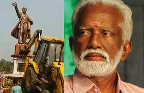 പ്രതിമ തകര്ത്തത് അടിമഭരണത്തില് നിന്ന് മോചിതരായ ജനതയുടെ സ്വാഭാവിക പ്രതികരണം : കുമ്മനം രാജശേഖരന്