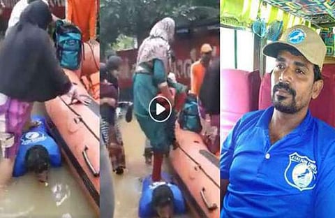 വെള്ളപ്പൊക്കത്തിൽപ്പെട്ടവർക്ക് ചവിട്ടുപടിയായി സ്വന്തം മുതുക് ; 'ജയ്സലിന്റെ പ്രവൃത്തി സമൂഹത്തിന് മാതൃക', സമ്മാനവുമായി വിനയൻ