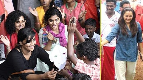 വൈദ്യസഹായവുമായി മഞ്ജു വാര്യര്; നാടന്പാട്ടുകളും പാവകളിയുമായി പാര്വതിയും രമ്യാനമ്പീശനും