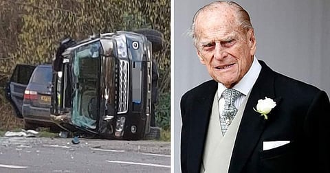 97ാം വയസിൽ ഓടിച്ച കാർ മറിഞ്ഞു; അപകടത്തിൽ നിന്ന് അത്ഭുതകരമായി രക്ഷപ്പെട്ട് ഫിലിപ് രാജകുമാരൻ