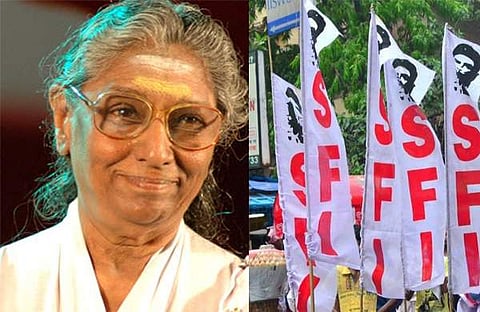 എസ് ജാനകിയ്ക്ക് ആദരാഞ്ജലികള്; അബദ്ധം പിണഞ്ഞ് എസ്എഫ്ഐ: ഒടുവില് തിരുത്ത്