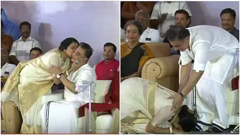 നിങ്ങള് ഇല്ലെങ്കില് സിനിമയില് ഞാനില്ല; എല്ലാ നല്ല കാര്യങ്ങള്ക്കും കാരണം നിങ്ങളാണ്; കമല്ഹാസന് സ്നേഹചുംബനം നല്കി സുഹാസിനി