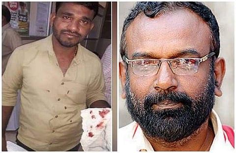 ഭാര്യയുടെ മരണത്തില് സിപിഎം ജില്ലാ സെക്രട്ടറിക്ക് എതിരെ പരാതി നല്കിയ യുവാവിന് മര്ദനം; പരാതി