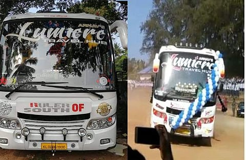 'നീയൊക്കെ വിചാരിച്ചാല് ചിലപ്പോള് ഒന്ന് രണ്ട് മാസത്തേക്ക് ഇവരുടെ ലൈസന്സ് കട്ട് ചെയ്യാന് സാധിച്ചേക്കും;ധൈര്യമുണ്ടേല് ആണുങ്ങളെ പോലെ നേരിട്ട് വാ'; വെല്ലുവിളിച്ച് ലൂമിയര് ബസ്സുടമകള്